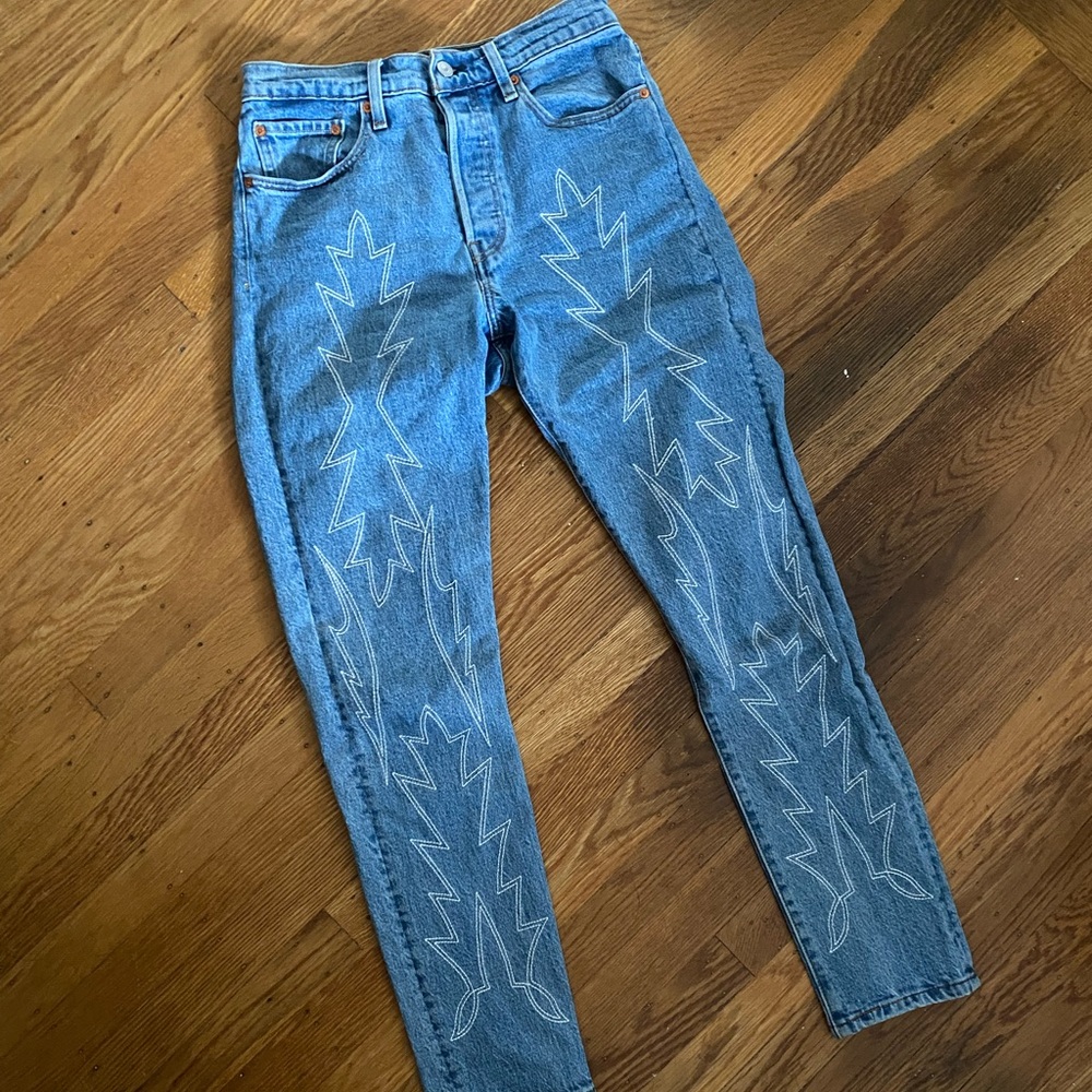 Del Norte Levi’s - 501 skinny, embroidered, 27